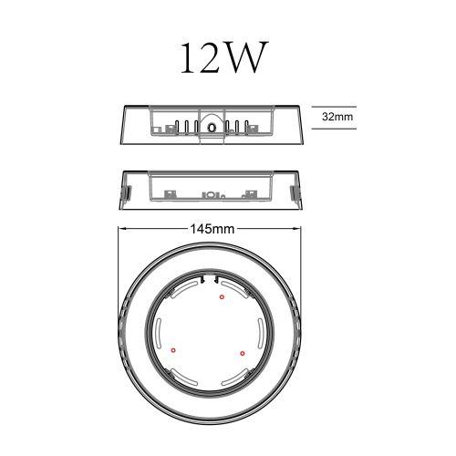 Светильник светодиодный LED 19-12-4K 12Вт 4000К накладной круглый ЭРА Б0057447