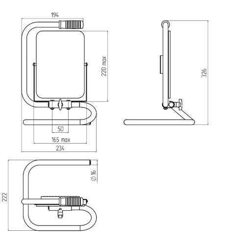 Подставка для прожектора ЭРА LPR-STAND шириной до 175мм Эра Б0057553