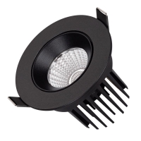 Светильник светодиодный MS-ATOLL-BUILT-TURN-R94-10W Warm3000 (BK 60 deg 230В) IP54 металл Arlight 041574