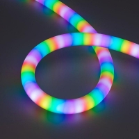 Лента светодиодная SPI MOONLIGHT-BLACK-SIDE-G180-D25mm 12V RGB-PX2 21.6Вт/м IP65 wire x1 боков. вывод кабеля герметичная (уп.5м) Arlight 044974