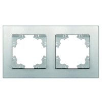 Рамка 2-м Афина универс. серебр. Universal A0044-S