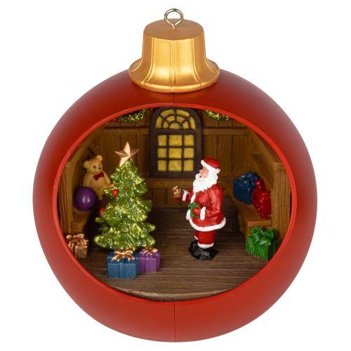 Фигура светодиодная новогодняя EFIS-S03 композиция Шар красный мультиколор 3хАА 15х15х17см Эра Б0060562