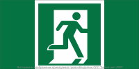 Знак безопасности BL-3517.E01-02 "Выход здесь (прав.)" Белый свет a20060