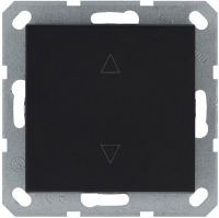 Выключатель для жалюзи 1-кл. 10А IP20 механизм черн. матовый soft touch Jasmart G3018PB