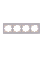 Рамка 4-м Rain горизонт. без вставки бел. LEZARD 703-0202-149