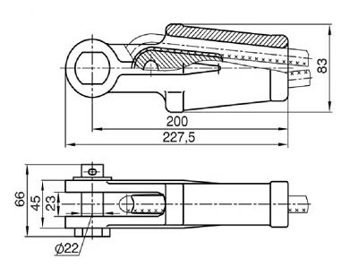 Зажим натяжной клиновой НКК-2-1