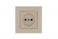 Розетка 1-м Karea RIZZ без заземл. крем Makel 88010022