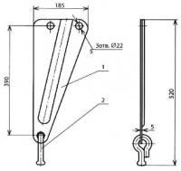 Бугель с серьгой пластинчатый КС-093