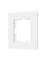 Рамка 1-местн. гориз. VESNA стекло бел. матов. LEZARD 742-5380-146