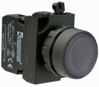 Кнопка нажимная круглая черн. (1НО+1НЗ) EMAS CP102DH