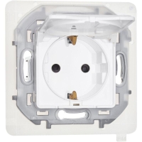 Розетка 1-м СП Inspiria 16А IP44 250В 2P+E защ. шторки с крышкой немецк. стандарт механизм бел. IEK 673740