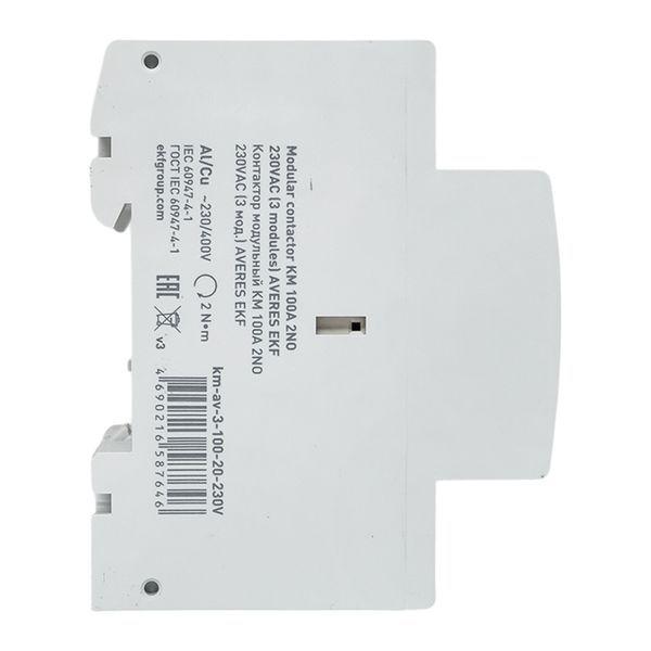 Контактор модульный КМ 100А 2NО 230В AC (3 мод.) AVERES EKF km-av-3-100-20-230V