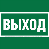 Знак безопасности BL-1515.E22 "Выход" Белый Свет a28939