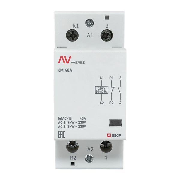 Контактор модульный КМ 40А 1NC+1NO 230В AC (2 мод.) AVERES EKF km-av-2-40-11-230V