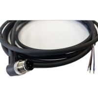 Кабель M12 4A штыревой 3000мм угловой полиуретан свободный конец СЦМ120029-04A-2-03000 черн. СТЭЗ 185210565
