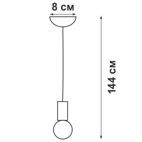Люстра 1xE27 макс. 40Вт Vitaluce V4452-0/1S