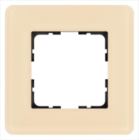 Рамка 1-м G-Glass закругленная стекло матов. тауп Jasmart G1001GT-RM