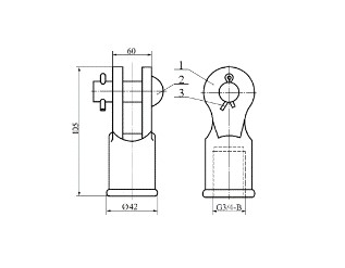 Ушко шарнирное (тип УШД) КС-022