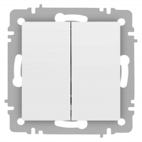 Переключатель 2-кл. СП Accent 6-107-01М 10А IP20 250В AL/CU бел. матов. Intro Б0063556