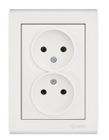 Розетка 2-м Manolya без заземл. бел. Makel 41001017