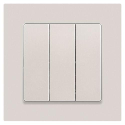 Выключатель 3-кл. СП Accent 6-106-06 10А IP20 250В AL/CU перламутр. Intro Б0063542