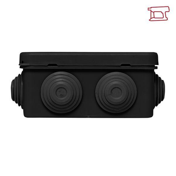 Коробка распаячная КМР-030-031 с крышкой наружная 85х85х40 8 мембранных вводов IP55 черн. EKF plc-kmr2-030-031-b