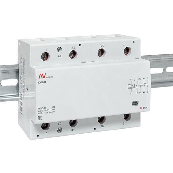 Контактор модульный КМ 80А 2NO+2NC 230В AC (6 мод.) AVERES EKF km-av-6-80-22-230V