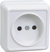 Розетка 1-м ОП Октава 10А IP20 без заземл. бел. GENERICA ERO10-K01-10-DC