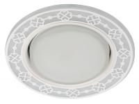 Светильник DK LD28 WH/WH декор cо светодиодной подсветкой GX53 бел./бел. ЭРА Б0037391