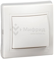 Выключатель 1-кл. СП Кварта ВС10-1-0-КБ-44 10А IP44 бел. GENERICA KV-V10-10-44-K01