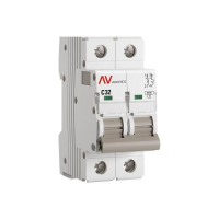 Выключатель автоматический модульный 2п C 32А 6кА AV-6 AVERES EKF mcb6-2-32C-av