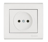 Розетка Manolya без заземл. бел. Makel 41001022
