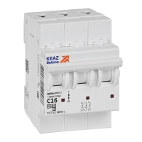 Выключатель автоматический модульный 3п C 16А OptiDin BM63-3C16-4.5-УХЛ3 КЭАЗ 326812