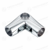 Соединитель 3-х труб угловой хром (уп.1шт) Tech-Krep/Zitar 127452