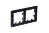 Рамка 2-м AtlasDesign Nature натур. стекло черн. SE ATN361002