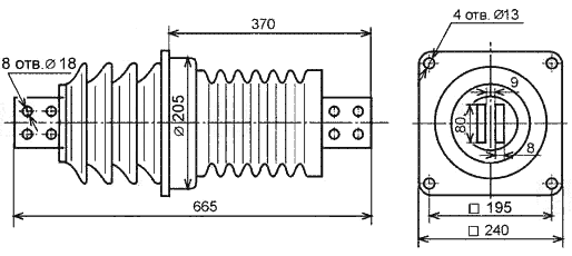 Изолятор ИПУ-10/1600-12.5 УХЛ1