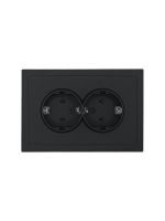 Розетка 2-мест. б/з СП ZIMA IP20 16А ПБТ безвинт. зажим черн. бархат LEZARD 704-4200-128BQC