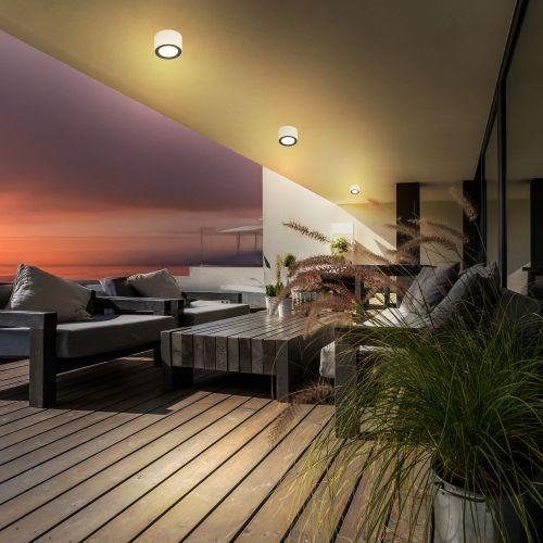 Светильник OL28 WH/BK GX53 IP44 настен./потолочн. спот черн./бел. Эра Б0055581