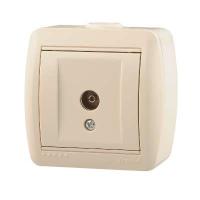 Розетка телевизионная оконечная TV ОП Nata 16А IP20 крем. LEZARD 710-0300-130