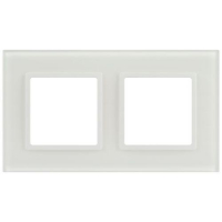 Рамка 2-м Elegance 14-5102-01М для розеток и выключателей стекло матов. бел. Эра Б0065834