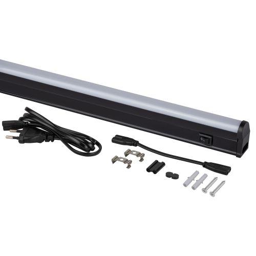 Светильник светодиодный LLED-01-08W-4000-B 8Вт 4000К L574мм с выключателем (подключение в линию: до 100Вт) черн. Эра Б0065575