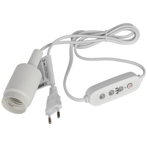 Светильник для растений FITO-Time Holder под лампу Е27 с проводом 1.5м и таймером для фитоламп Эра Б0059882