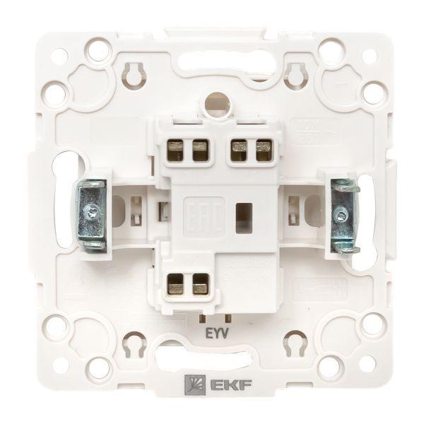 Переключатель проходной 1-кл. Стокгольм 10А винтов. клеммы механизм бел. PROxima EKF EYV10-025-20