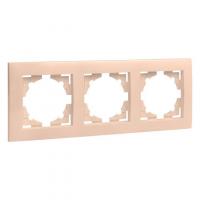 Рамка 3-м Валенсия крем. PROxima EKF EWM-G-303-20