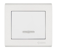 Выключатель 1-кл. Manolya с подсветкой бел. Makel 41001021