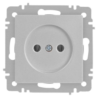 Розетка 1-м СП Accent 6-201-03 16А IP20 250В 2P алюм. Intro Б0063661