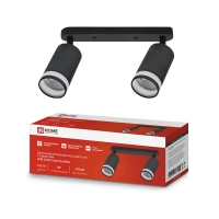 Светильник НПБ СПОТ-2xGU10-AR-BL 55х165х260мм потолочн. под лампу GU10 черн. IN HOME 4690612045610