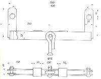 Траверса для двойного крепления проводов КС-110