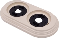 Рамка 2-м пластик песочн. зол. Bironi BF1-620-24