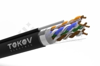 Кабель витая пара F/UTP 4х2х24AWG(0.51мм) + трос кат.5E PE Fluke tested (м) PRO TOKOV ELECTRIC TKP-C05-F42-5E-305-ODC